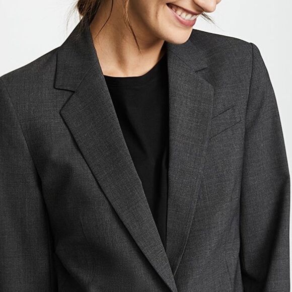 THEORY Gabe Wool Stretch Blazer Jacket Charcoal Grey 00 - Picture 13 of 14